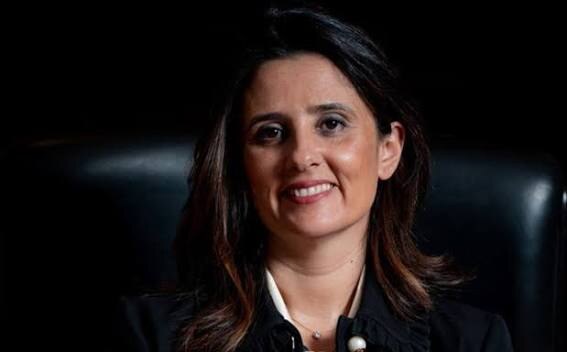 Low-key executive portrait of Lamia Tazi